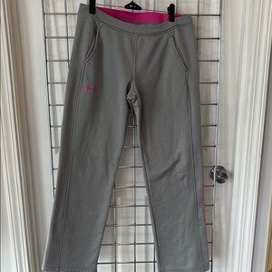 Under Armour Gray and Pink Joggers with Sporty Accents